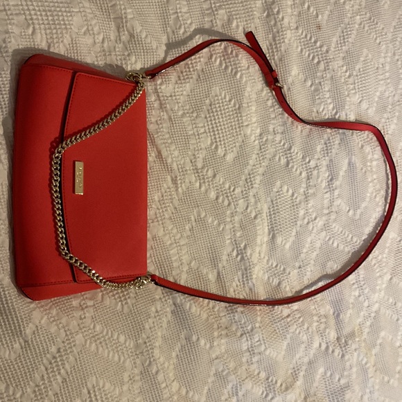 Kate spade crossbody purse in coral red color - Picture 3 of 5